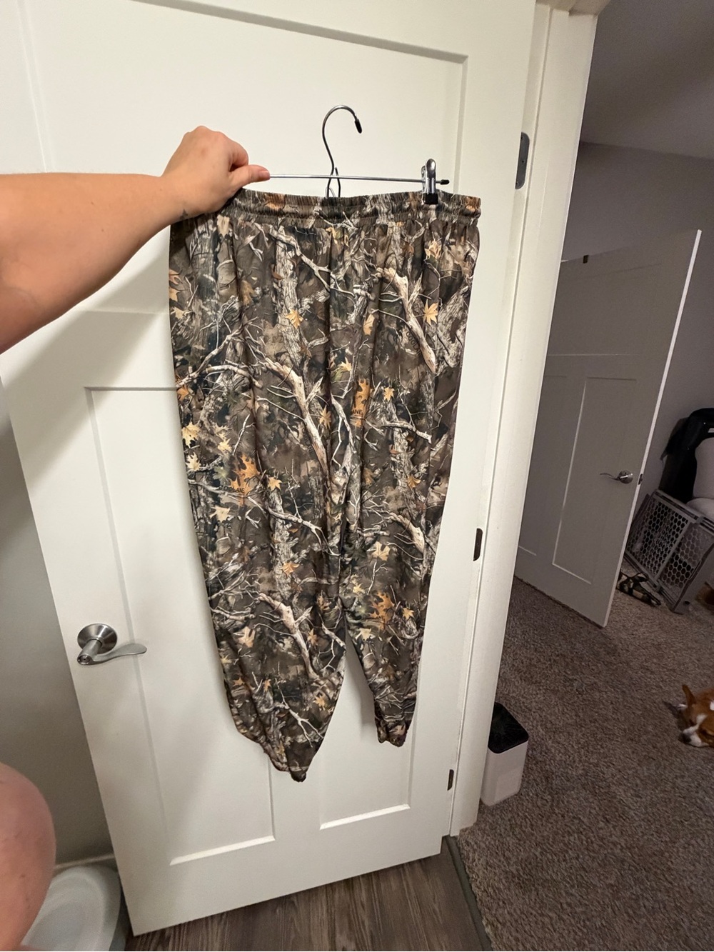 SHEIN Green & Brown Camo Elastic-Waist Joggers